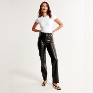 Abercrombie Vegan Leather 90’s Straight Pant